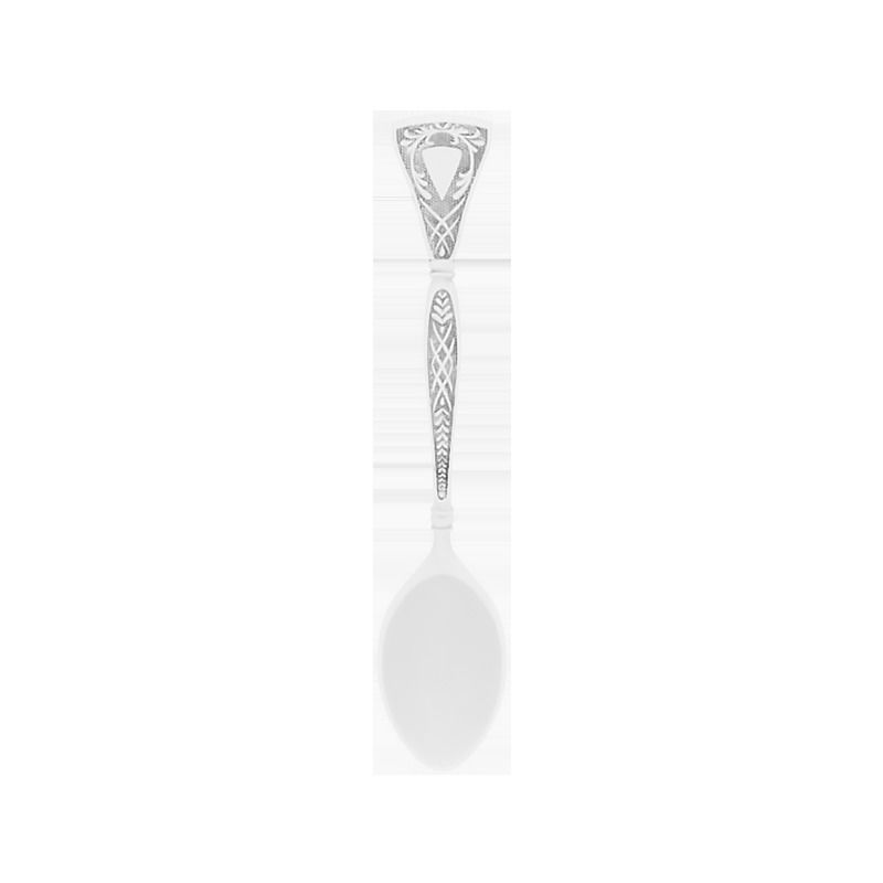 Teaspoon with floral ornament  3D print model_2