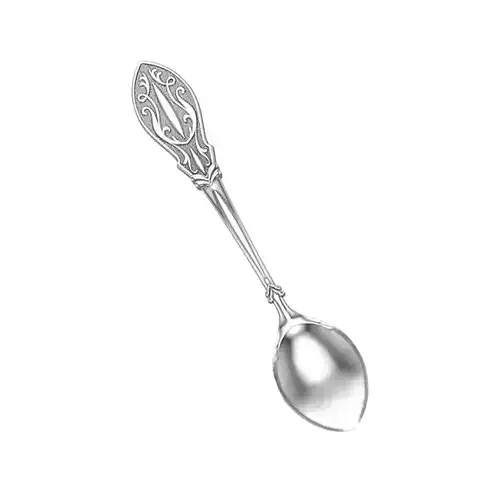 Teaspoon with floral ornament