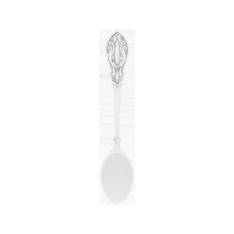 Teaspoon with floral ornament 3D print model_1