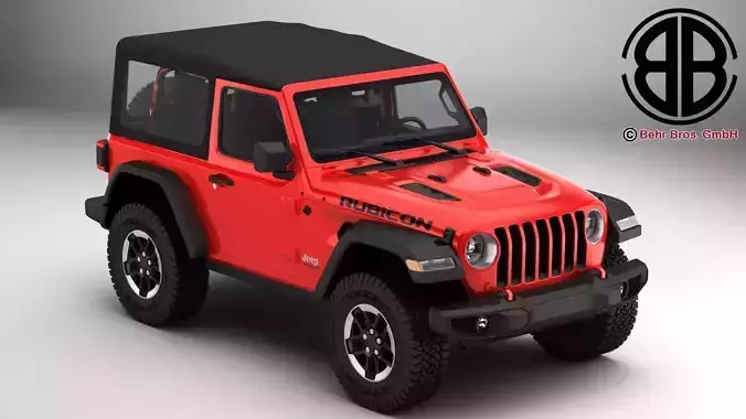 Jeep Wrangler Rubicon 2 Door 2018 3D model