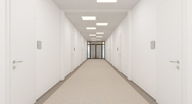 Office Hallway 3D model