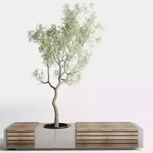 Urban Environment Urban Furniture Green Benches 