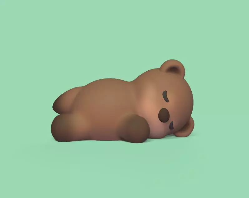 Sleeping Otter 3D print model_0