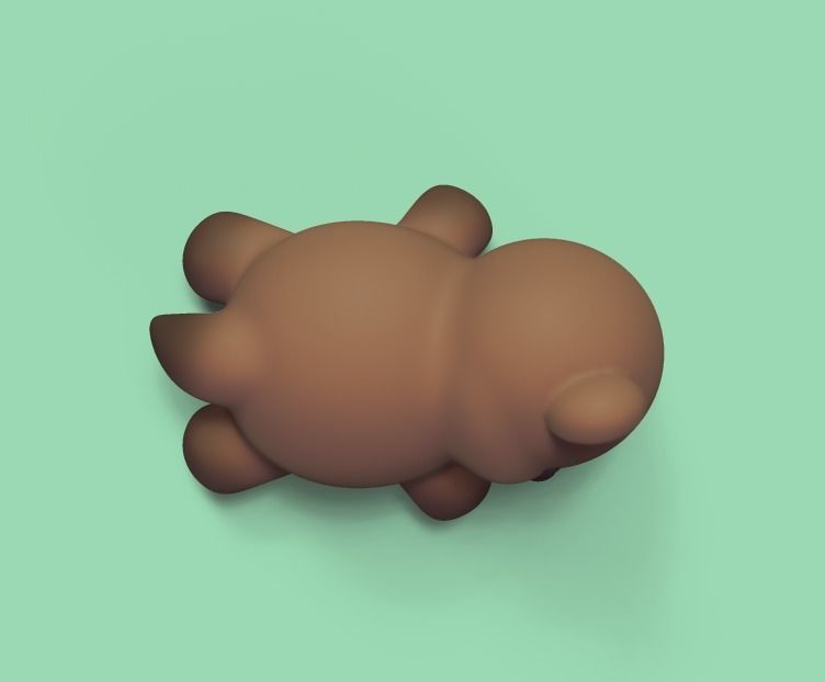 Sleeping Otter 3D print model_2