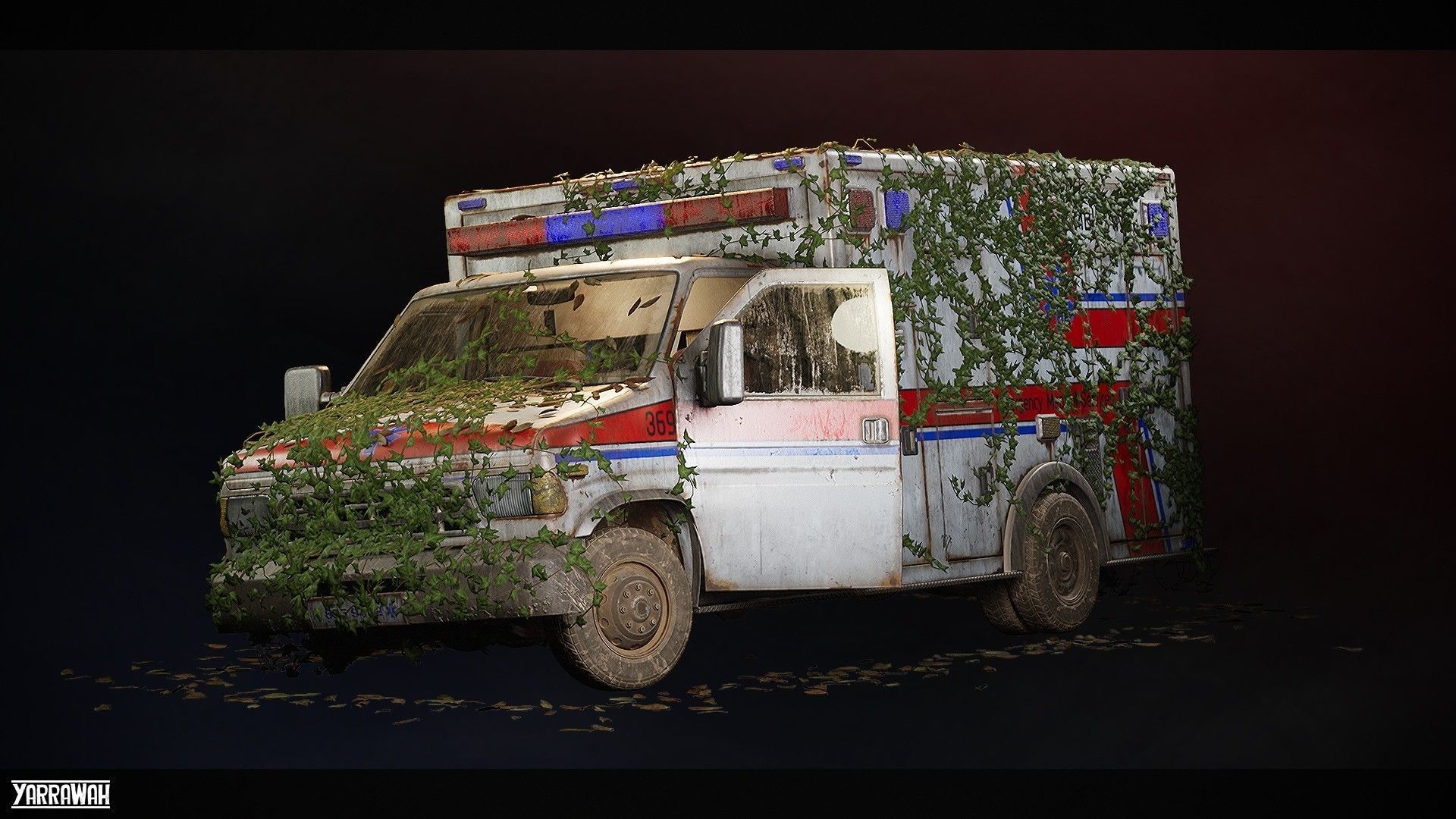 Emergency Vehicles - Interactable UE4 UE5 Low-poly 3D model_23