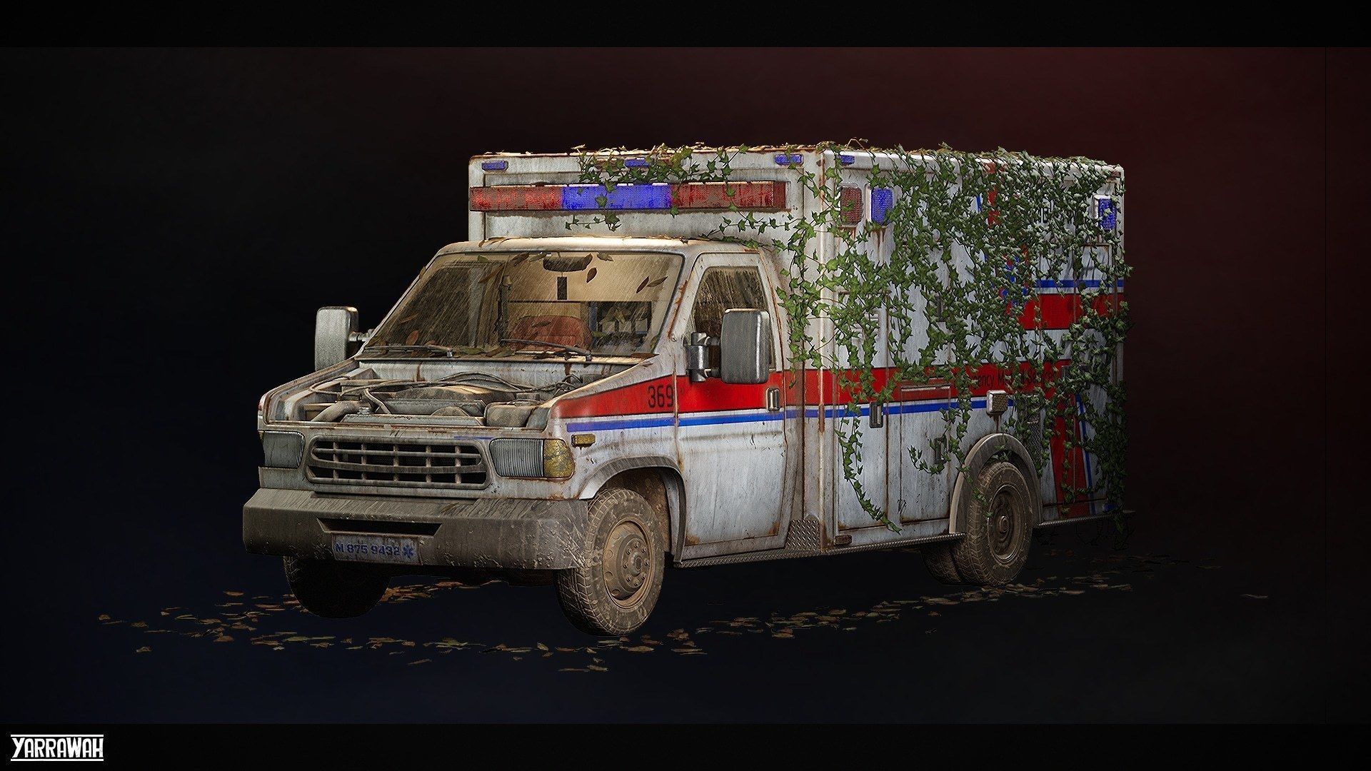 Emergency Vehicles - Interactable UE4 UE5 Low-poly 3D model_25