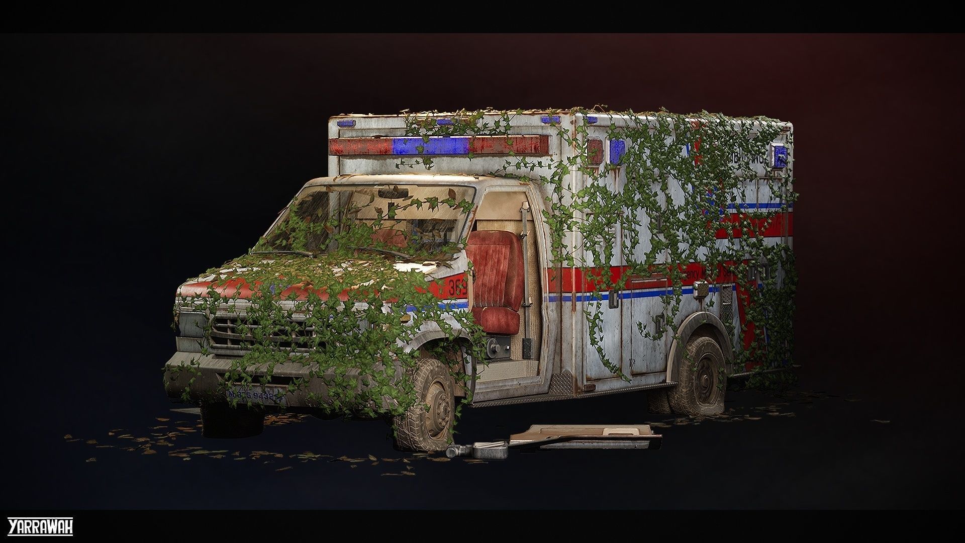 Emergency Vehicles - Interactable UE4 UE5 Low-poly 3D model_18