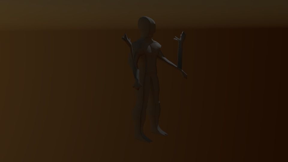 Monster Low-Poly human Low-poly 3D model_1