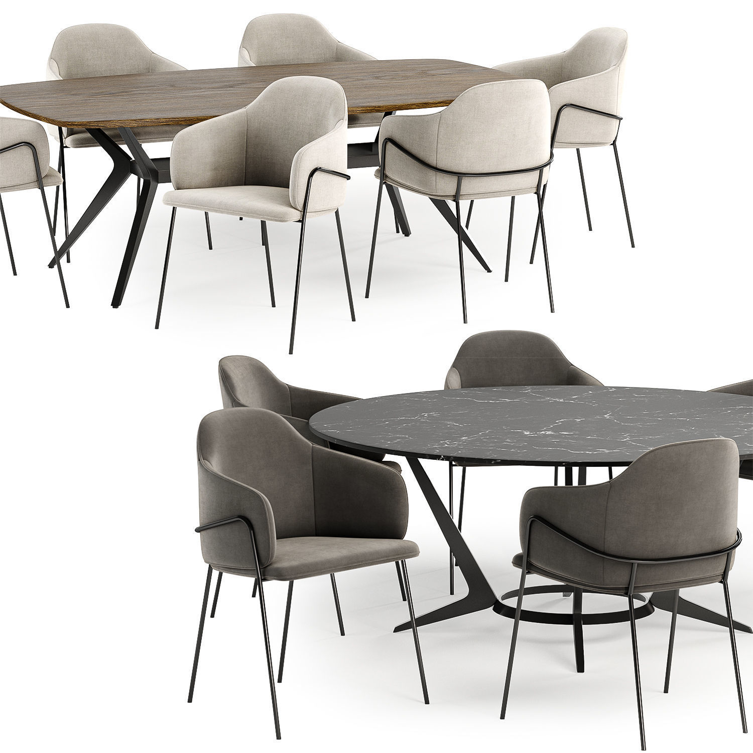 dinner set 01 3D model_1