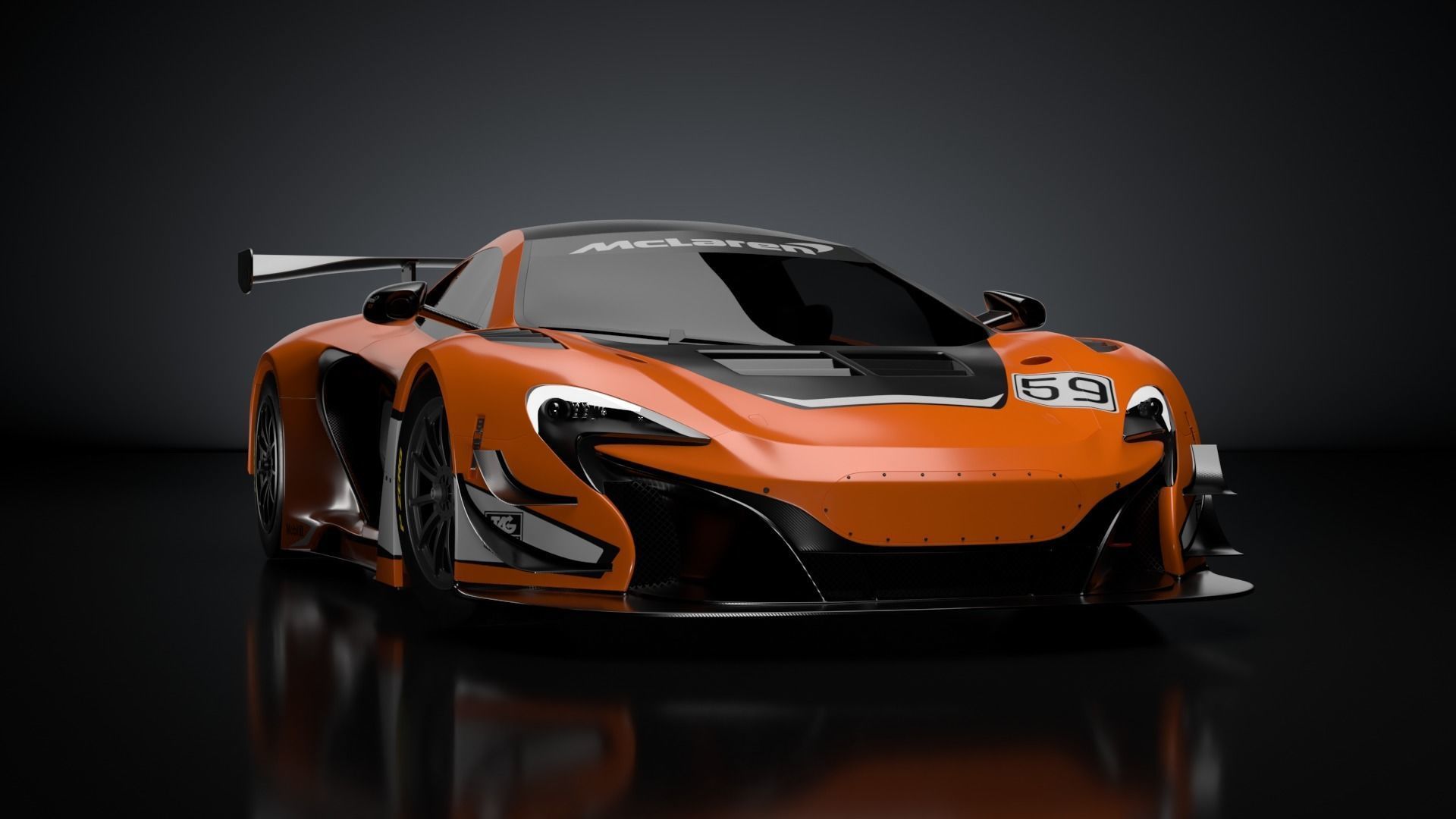 Mclaren 650s GT3 3D model_3