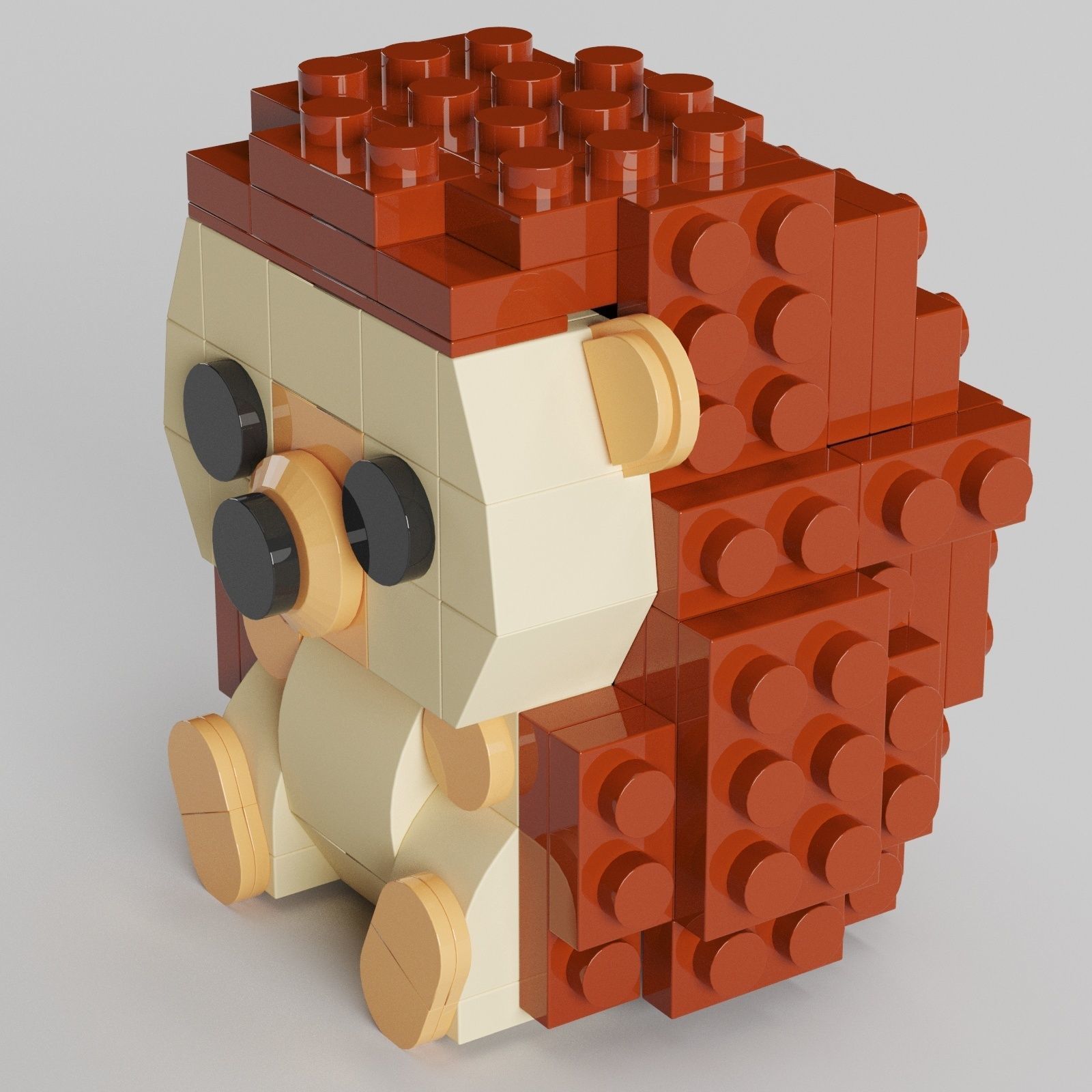 Lego Hedgehog toy by Legotruman 3D model_3