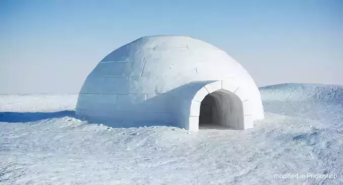 Igloo in snow 3D model