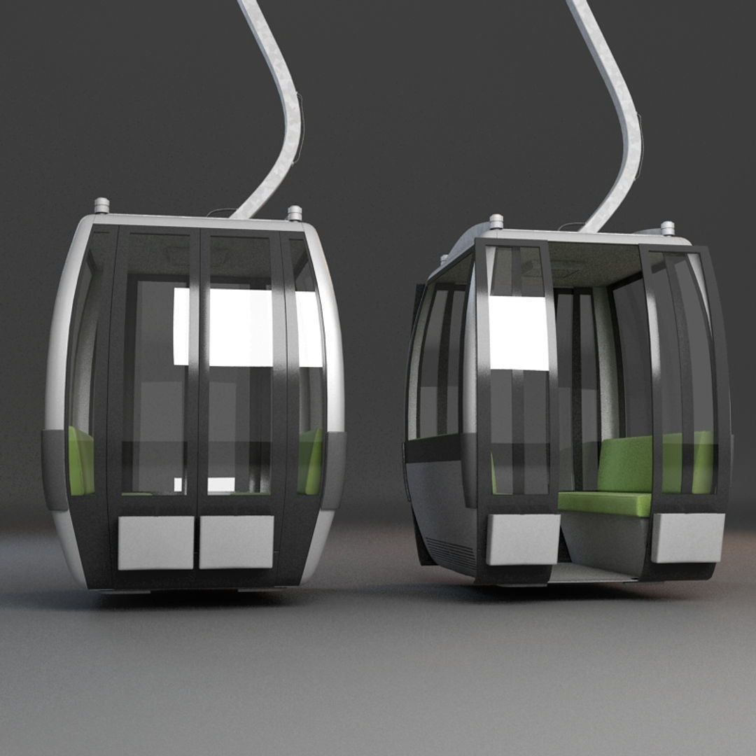 Cableway Car 3D model_1