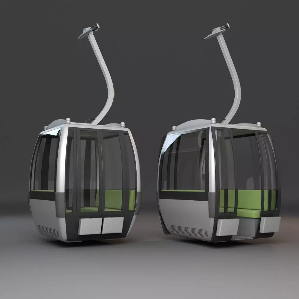 Cableway Car 3D model_0