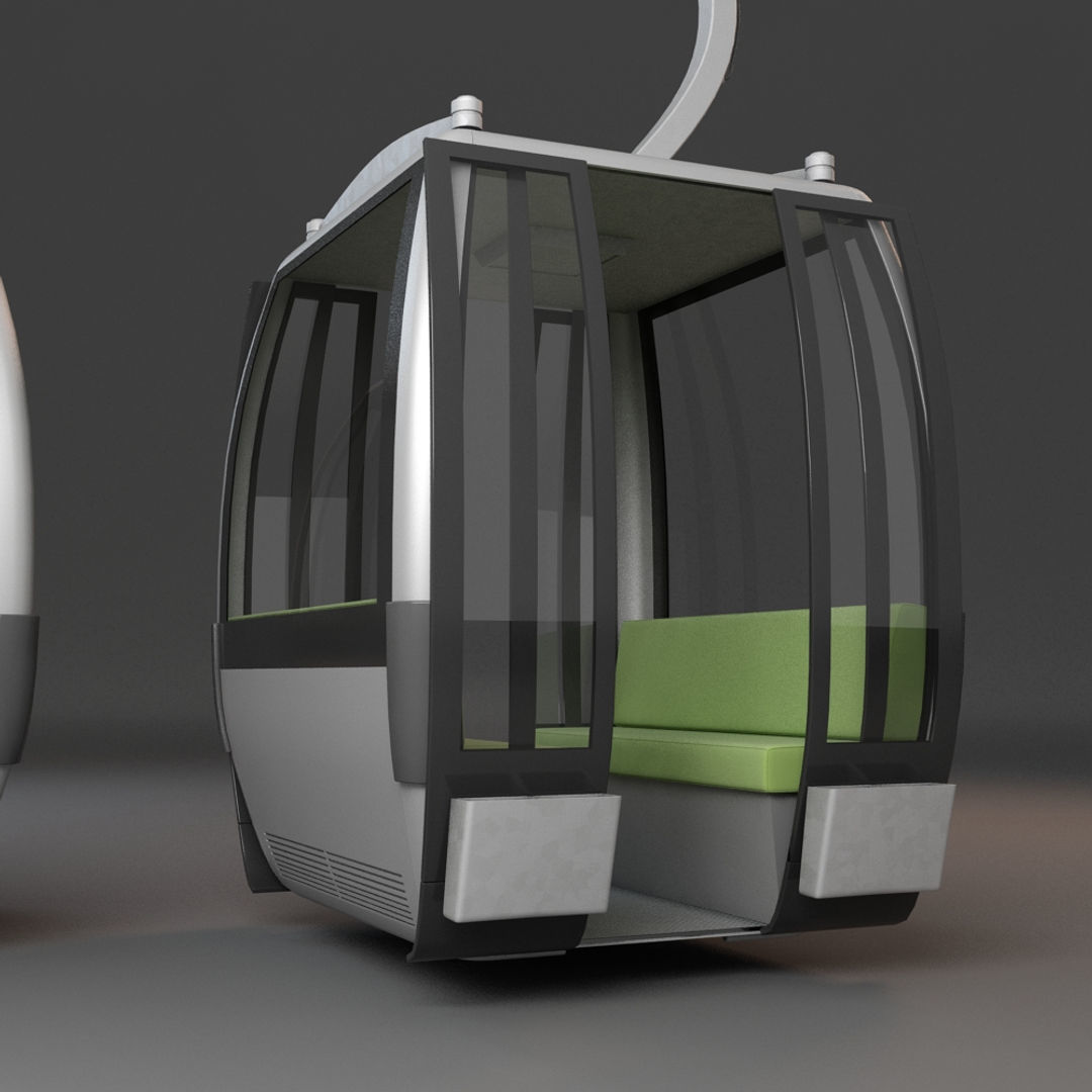Cableway Car 3D model_4