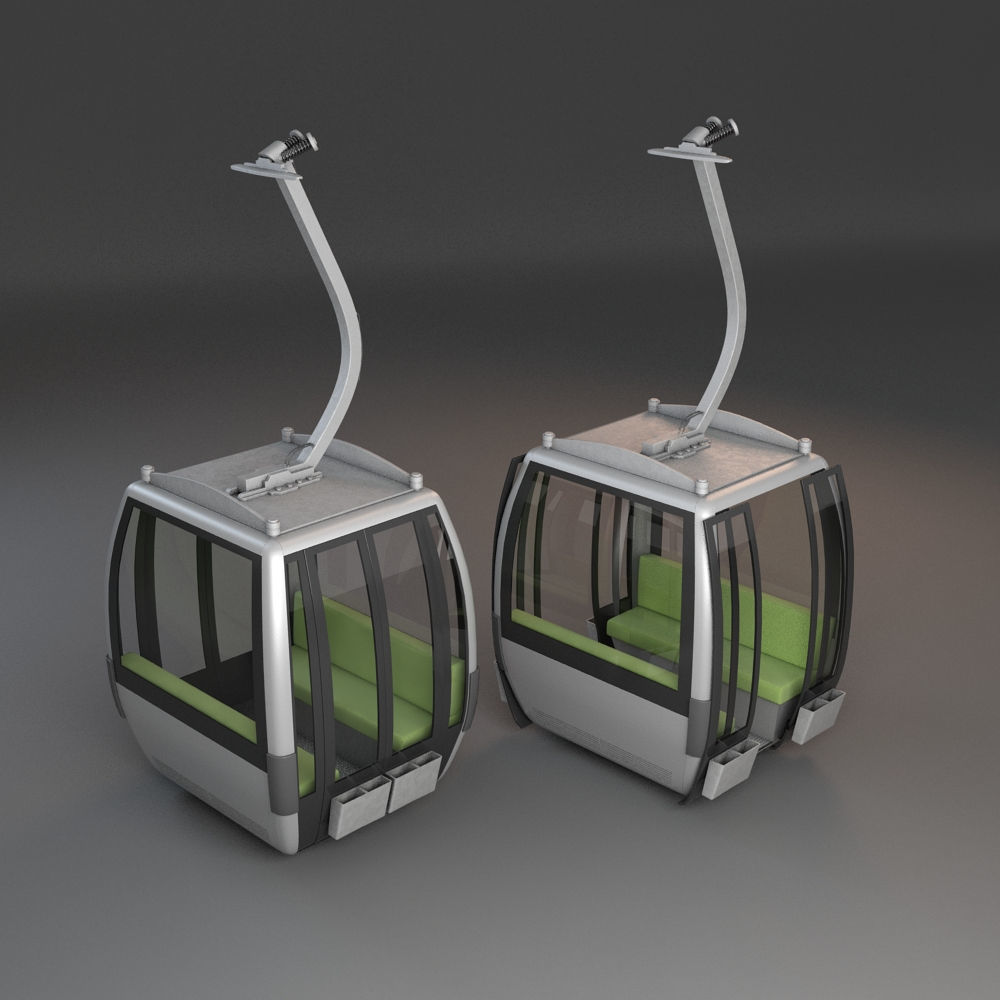 Cableway Car 3D model_2