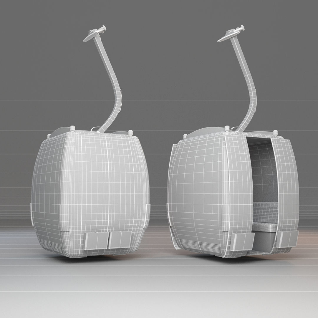 Cableway Car 3D model_9