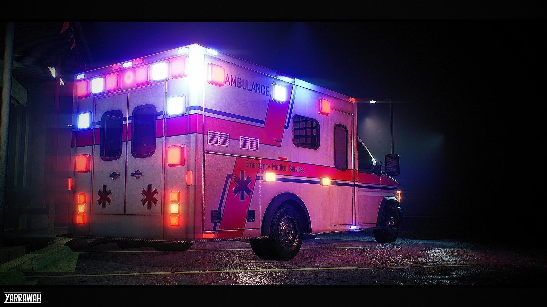 Emergency Vehicles - Premium - Drivable and Interactable UE4 UE5 Low-poly 3D model_19