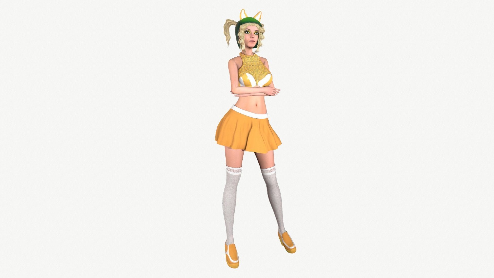 Cosmo fox Low-poly 3D model_9