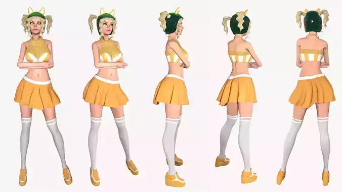 Cosmo fox Low-poly 3D model