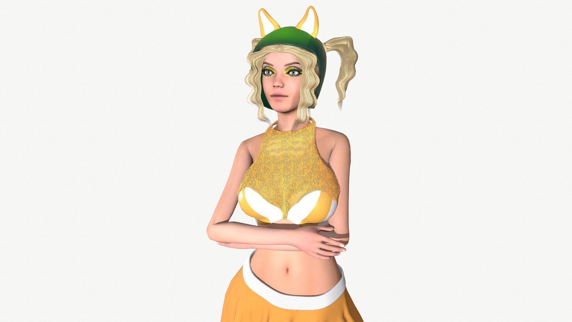 Cosmo fox Low-poly 3D model_7
