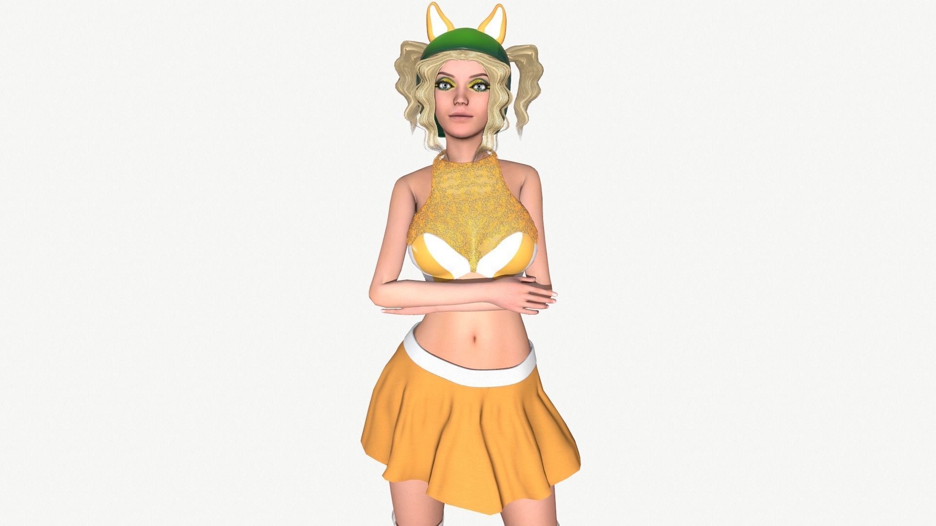 Cosmo fox Low-poly 3D model_5