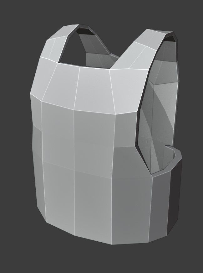  Armoured Vests 2 Low Poly Pack Low-poly 3D model_8