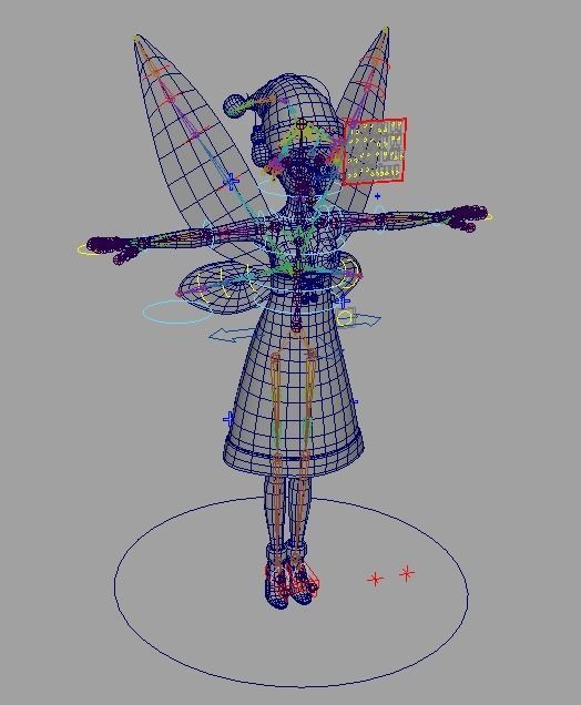 Cartoon fairy Low-poly 3D model_10