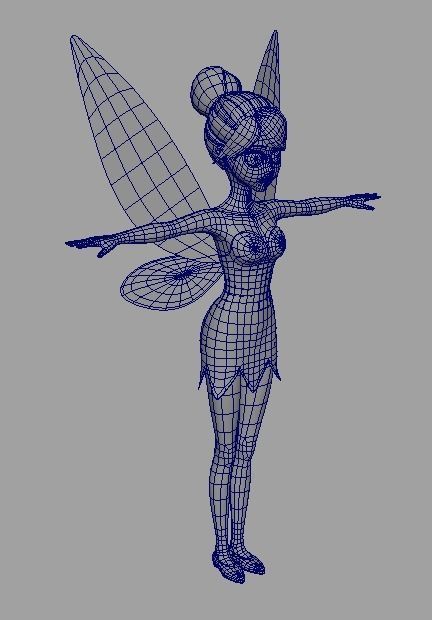 Cartoon fairy Low-poly 3D model_5