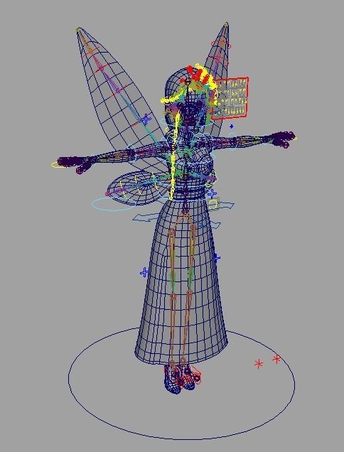 Cartoon fairy Low-poly 3D model_8