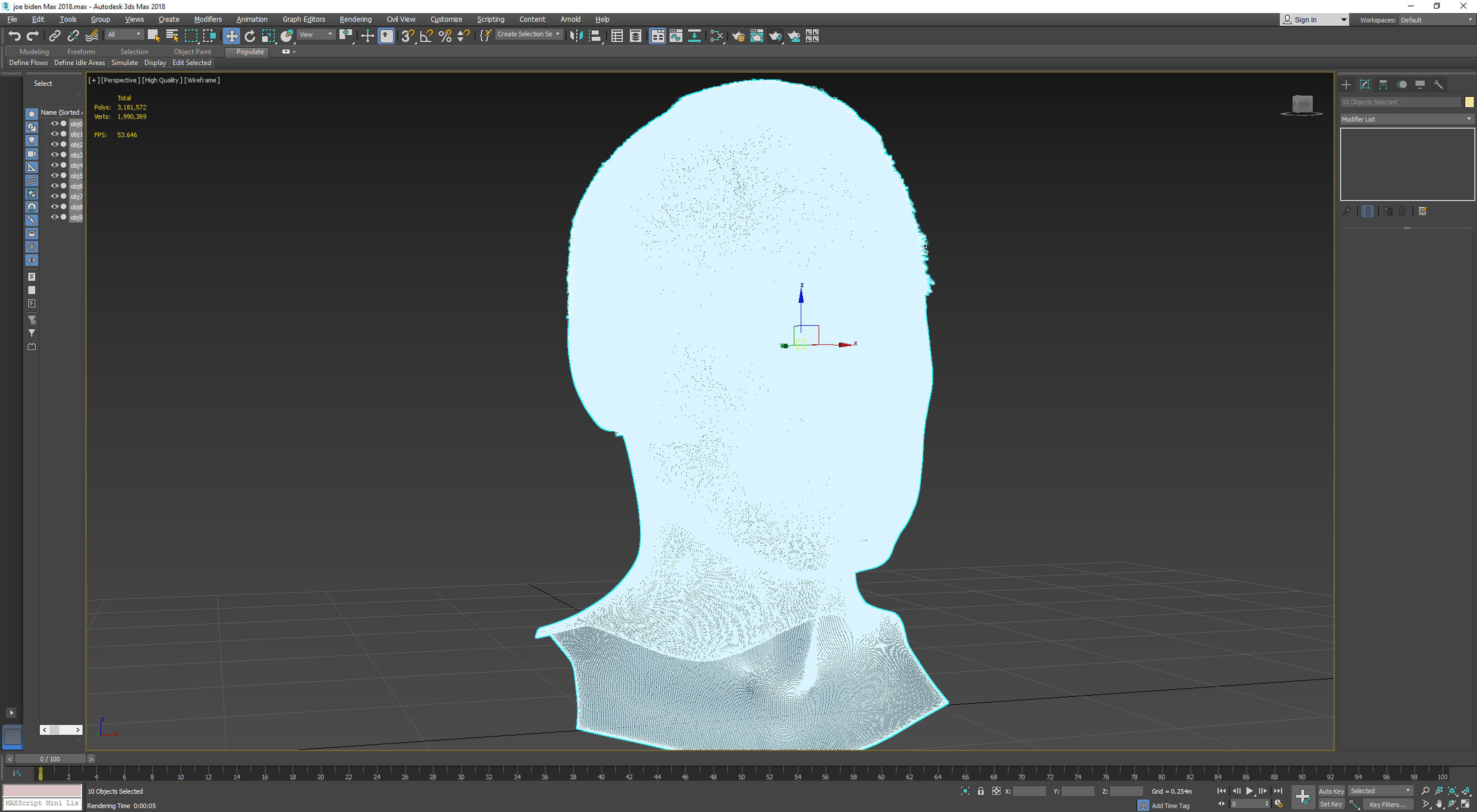 joe biden zbrush 3D Character design 3D model  3D model_14