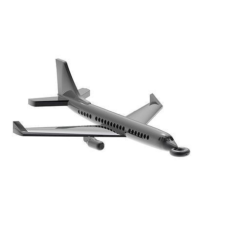 airplane pendant keychain 3D print model