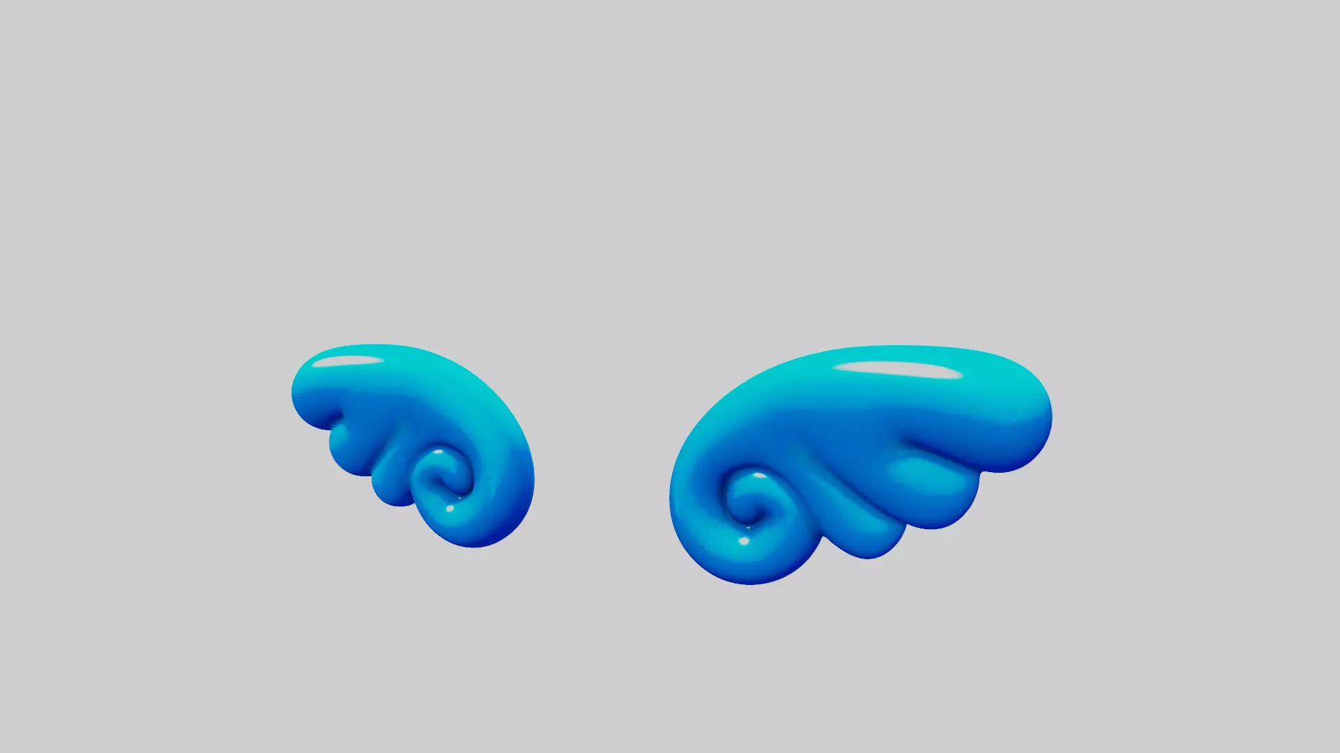 Toon Angel Wings Rigged and Animated Low-poly 3D model_0