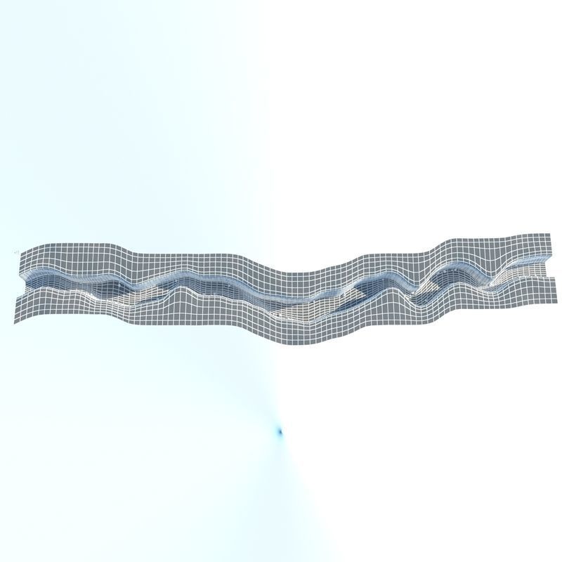 Canyon desert with rocks and sand 3D model_10