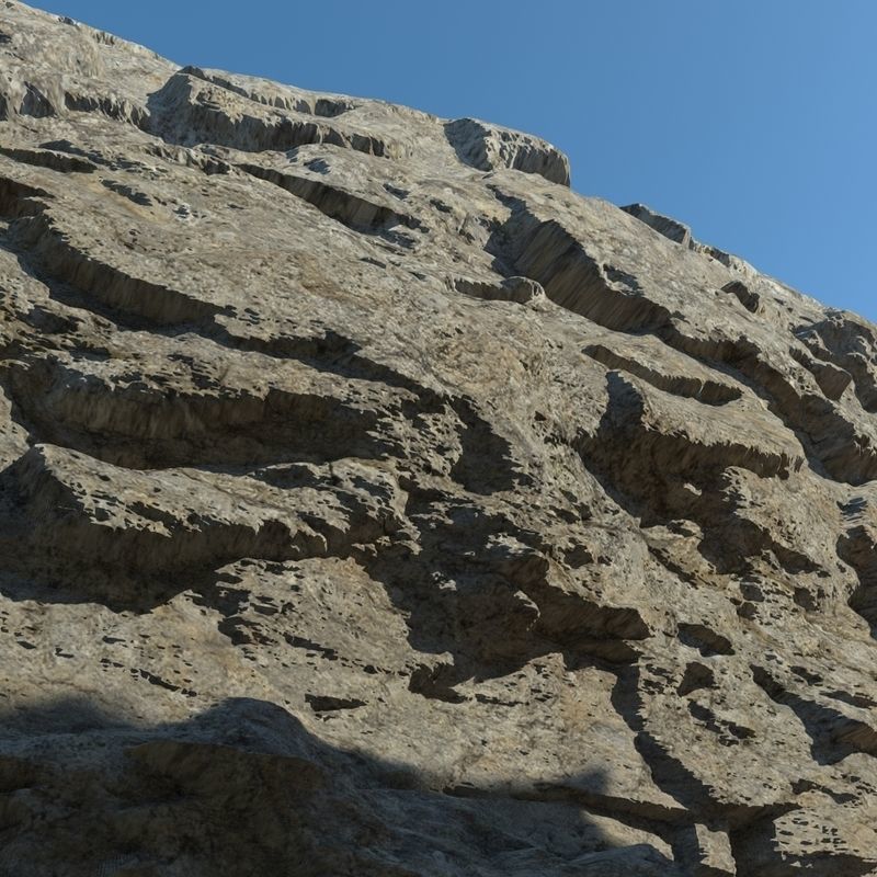 Canyon desert with rocks and sand 3D model_1