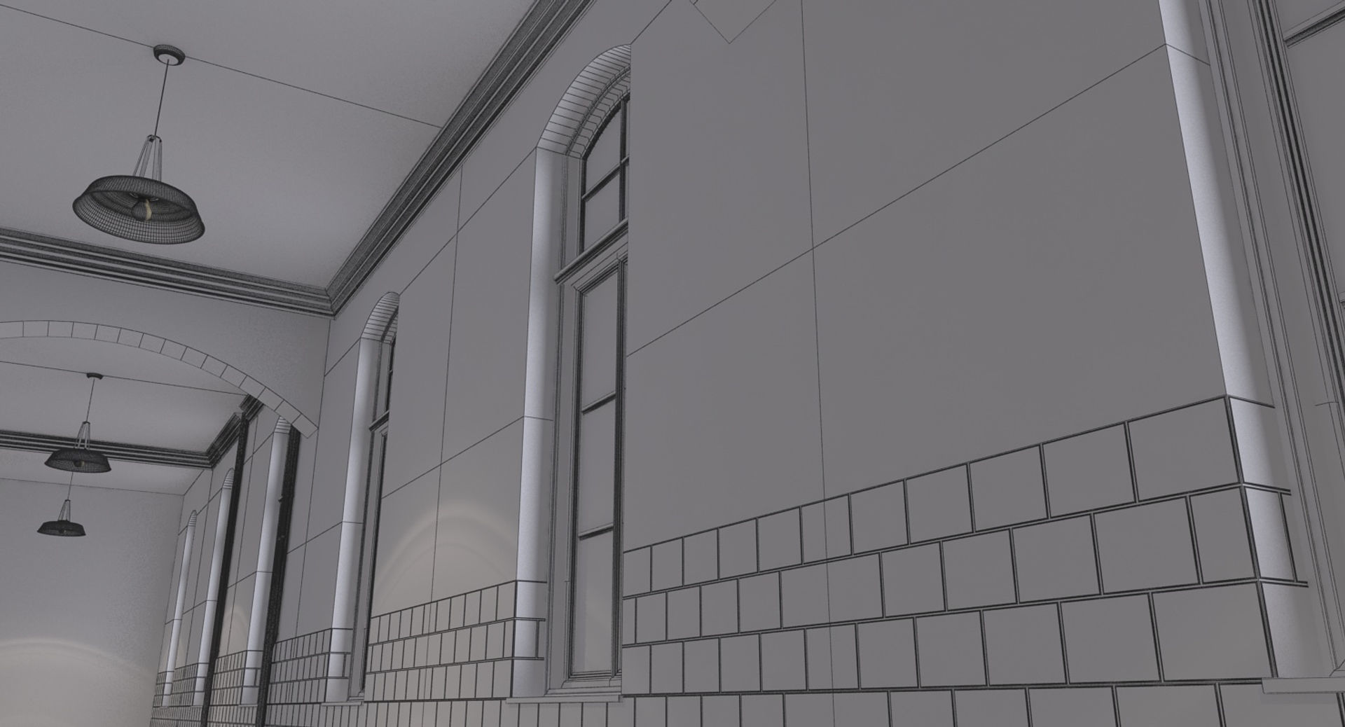 Hospital Hallway 3 3D model_10