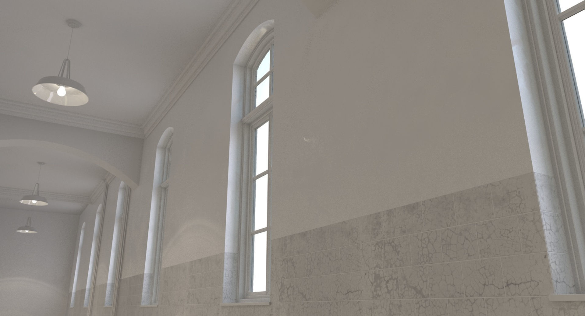 Hospital Hallway 3 3D model_5