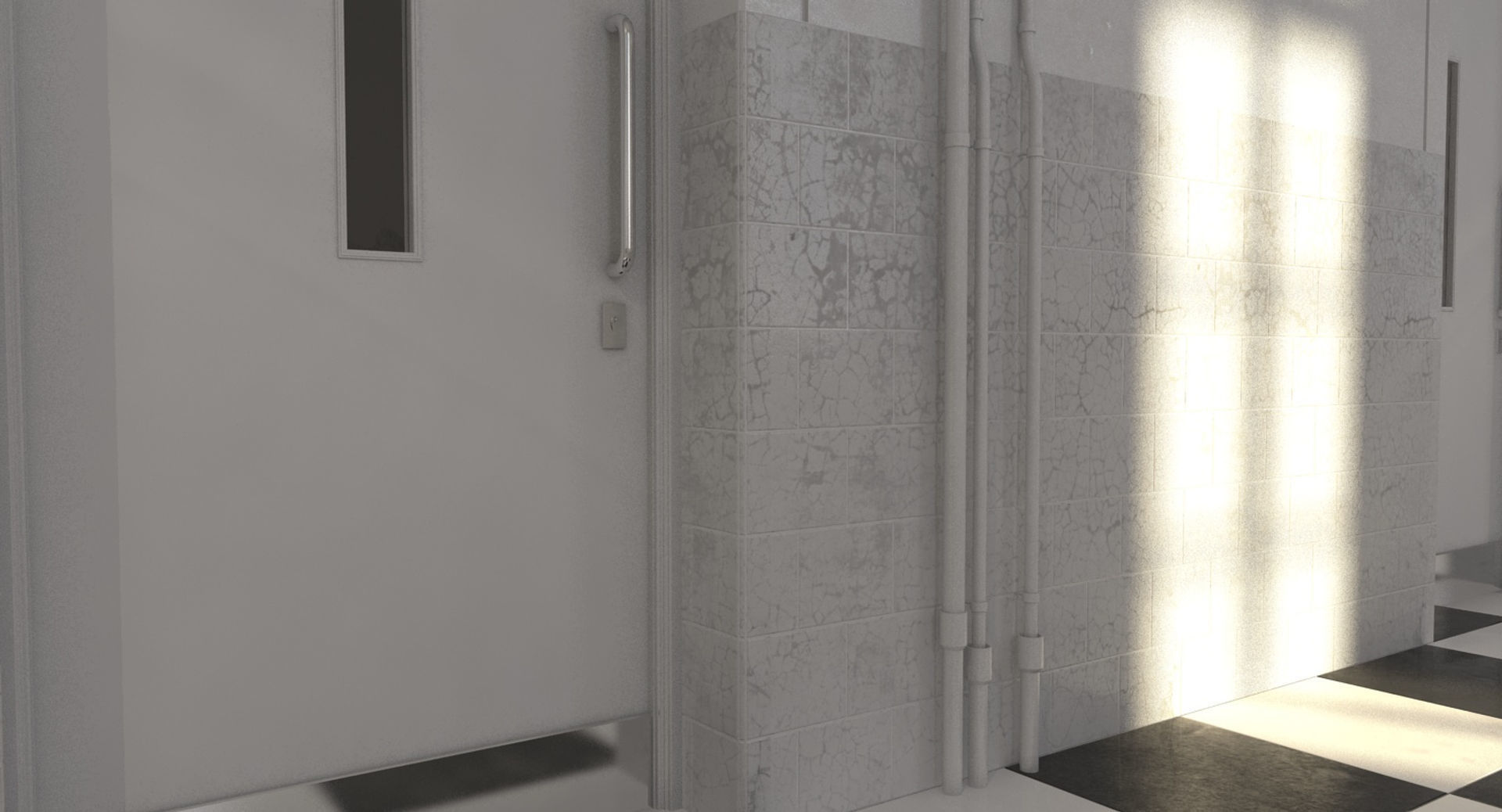 Hospital Hallway 3 3D model_9