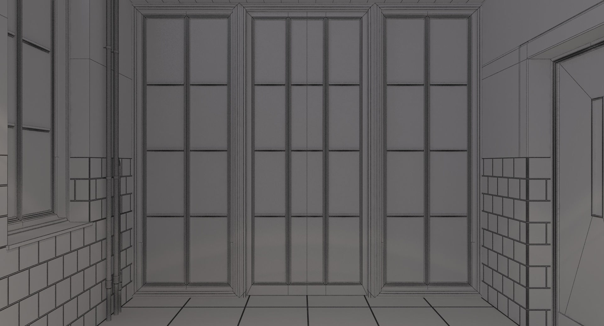 Hospital Hallway 3 3D model_15