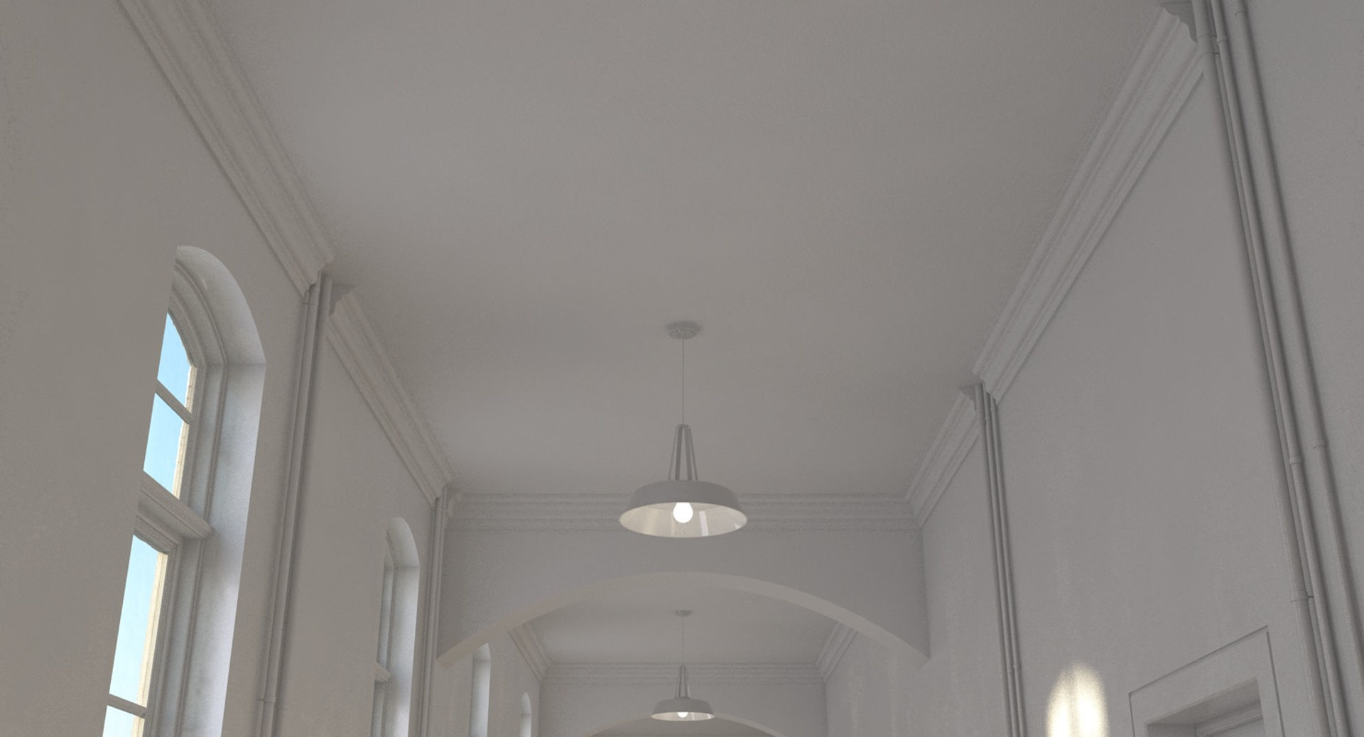 Hospital Hallway 3 3D model_6