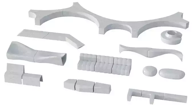 Concrete Benches Pack