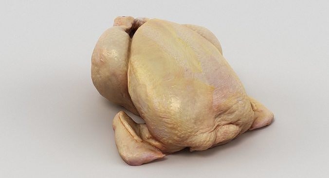 Raw Chicken 3D model 7