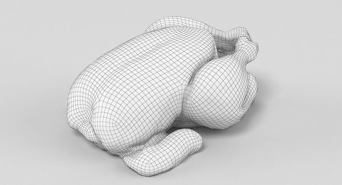 Raw Chicken 3D model 6