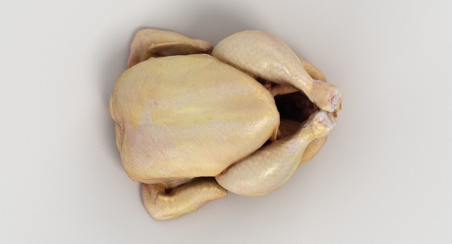 Raw Chicken 3D model_1