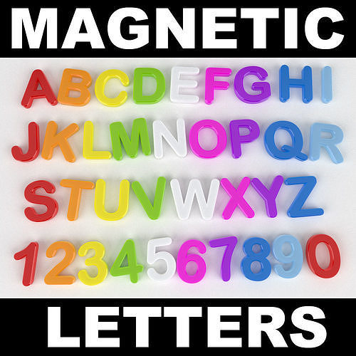 Letter Fridge Magnets 3D model