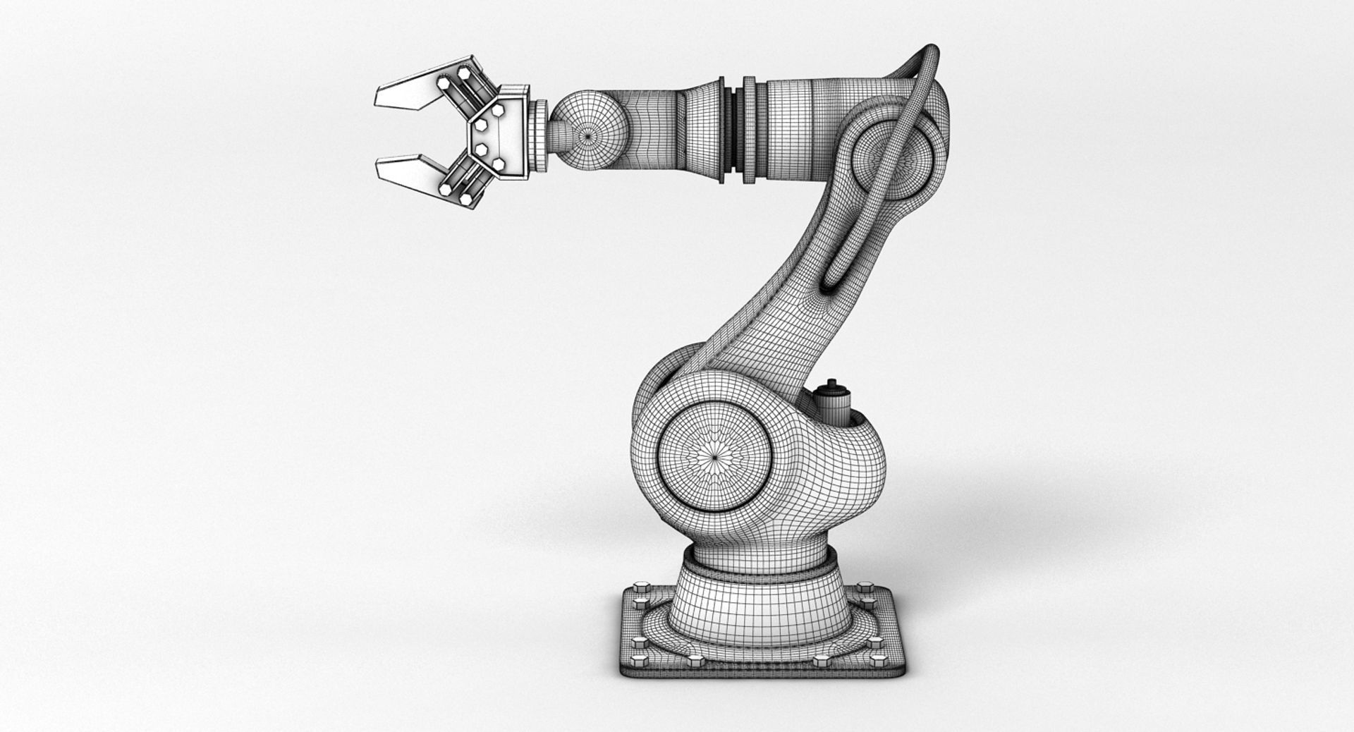 Industrial Robot Arm 3D model_4