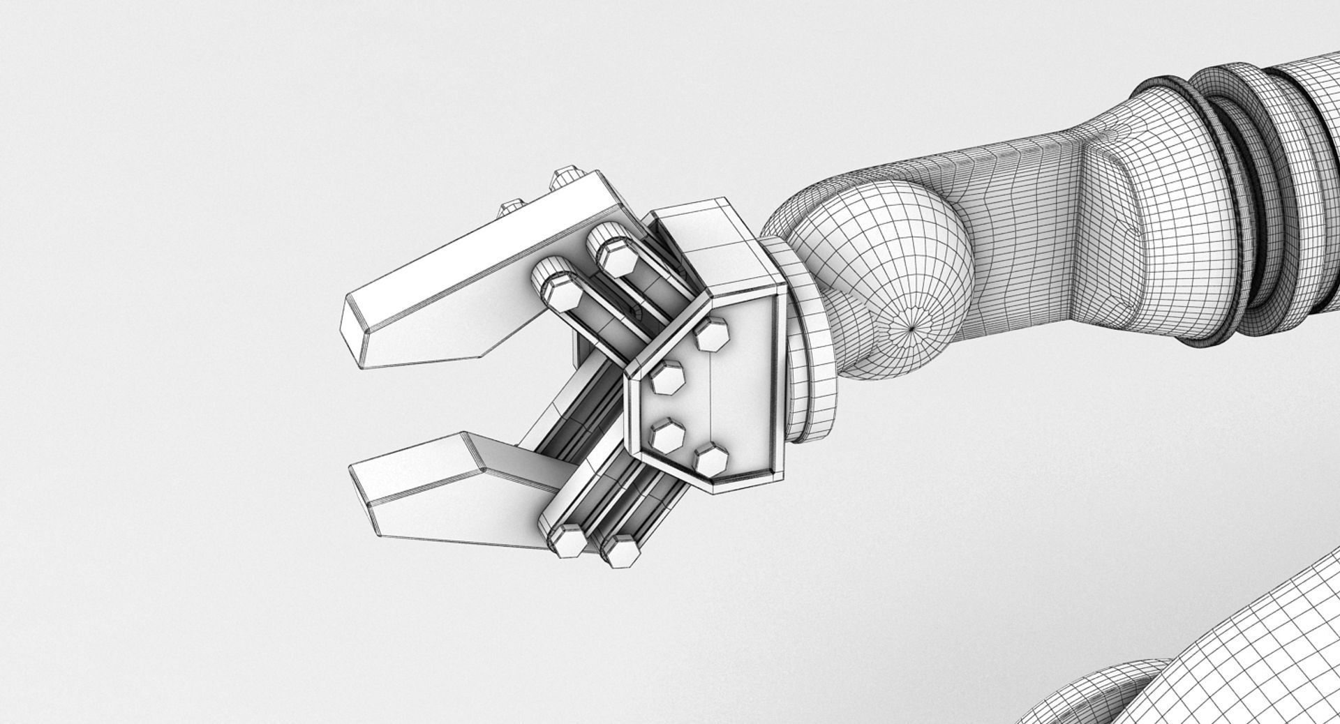 Industrial Robot Arm 3D model_13