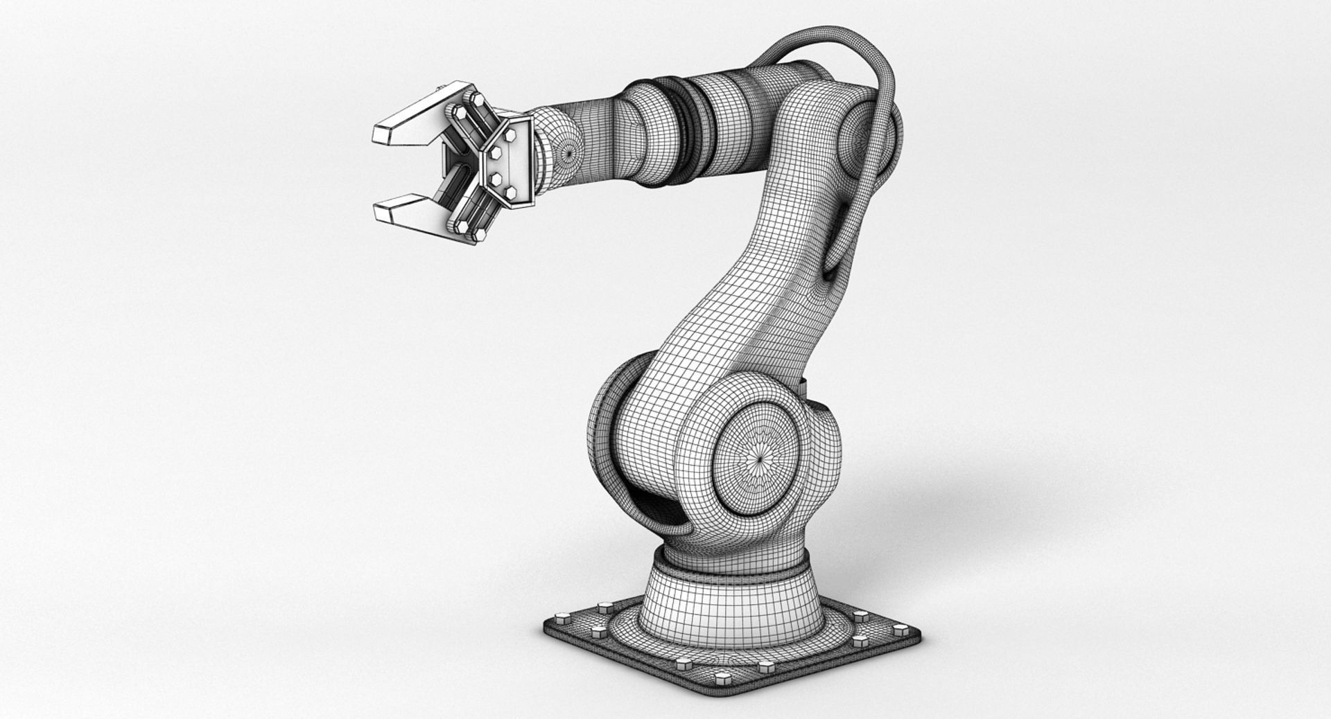 Industrial Robot Arm 3D model_2