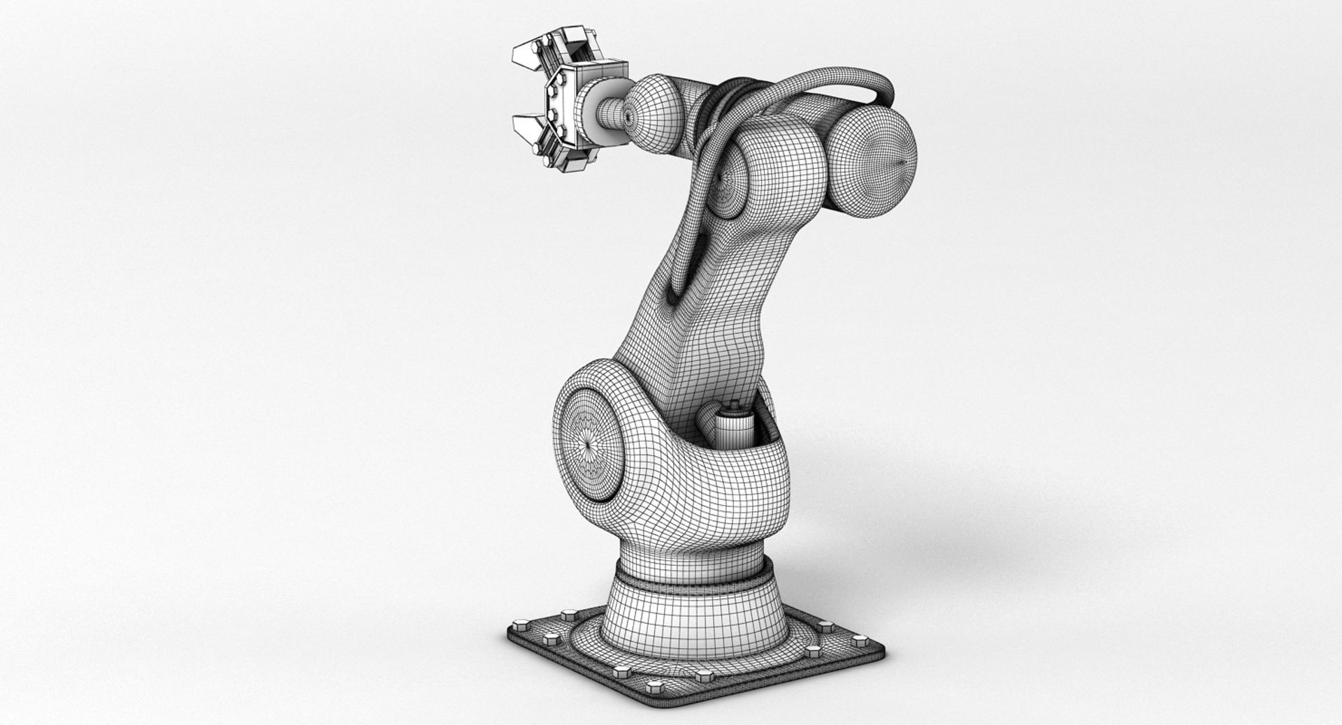 Industrial Robot Arm 3D model_6