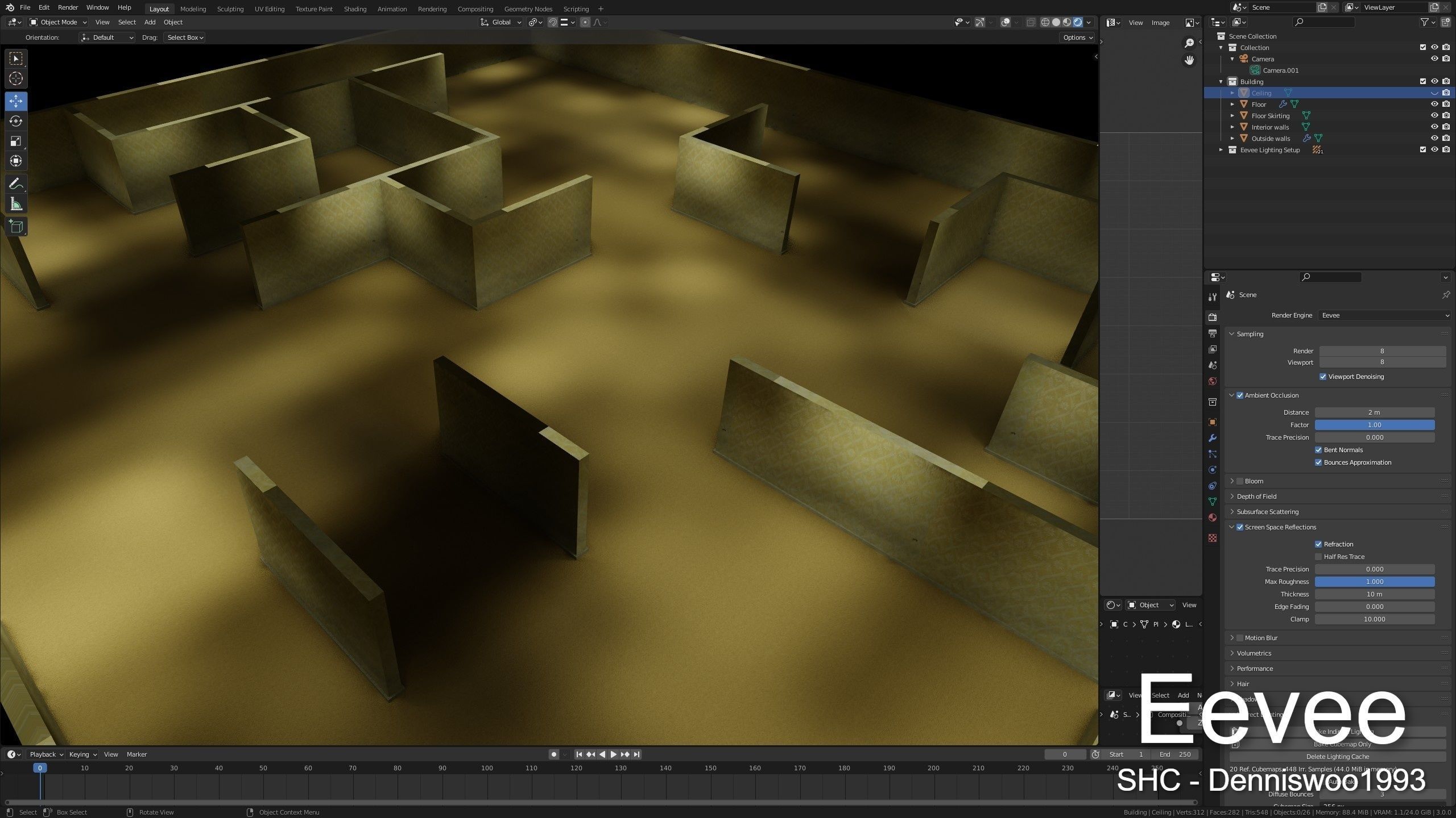 The Backrooms For Blender Eevee and Cycles Low-poly 3D model_9